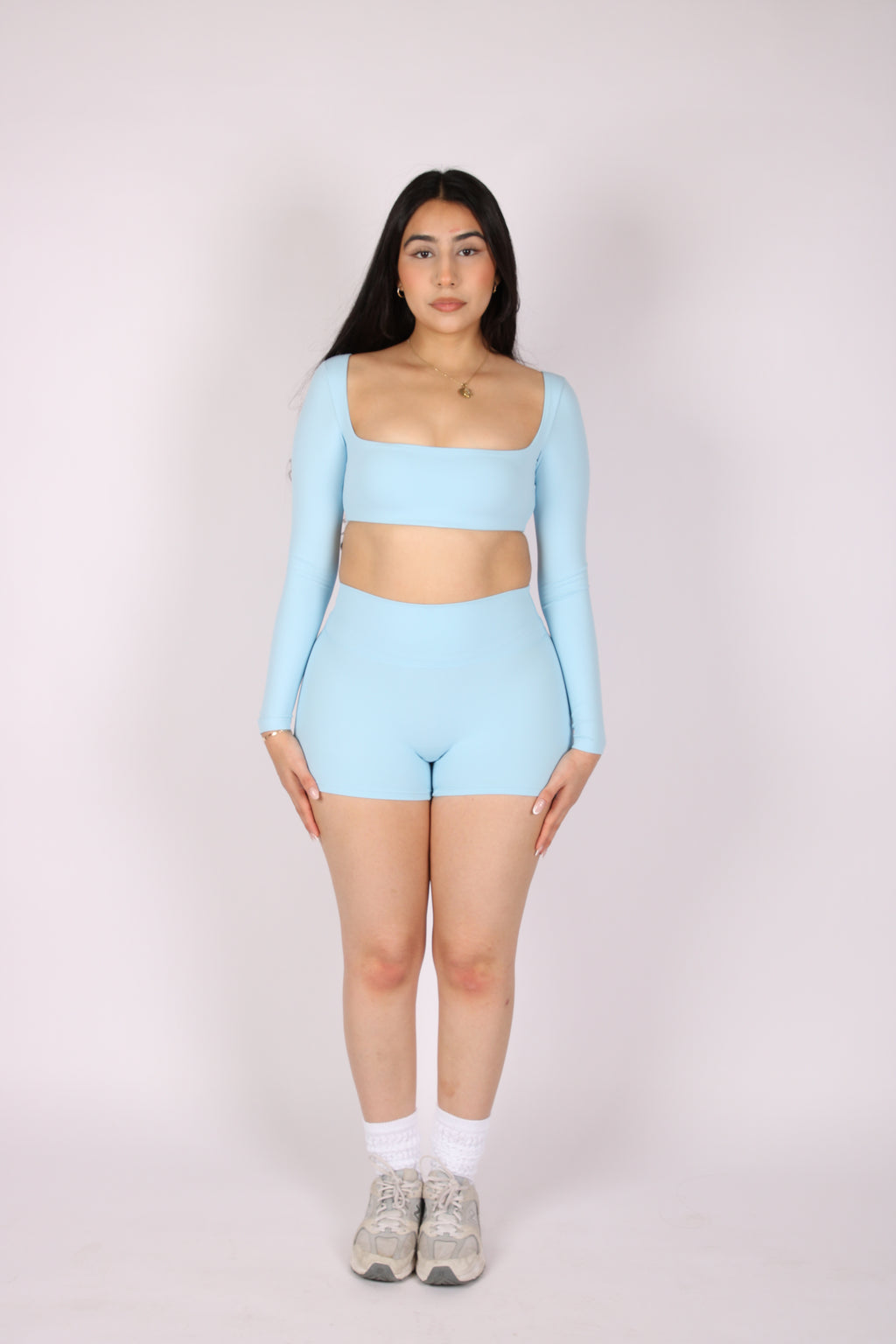 Fearless Flow 1.0 | Scrunch Shorts (Baby Blue)