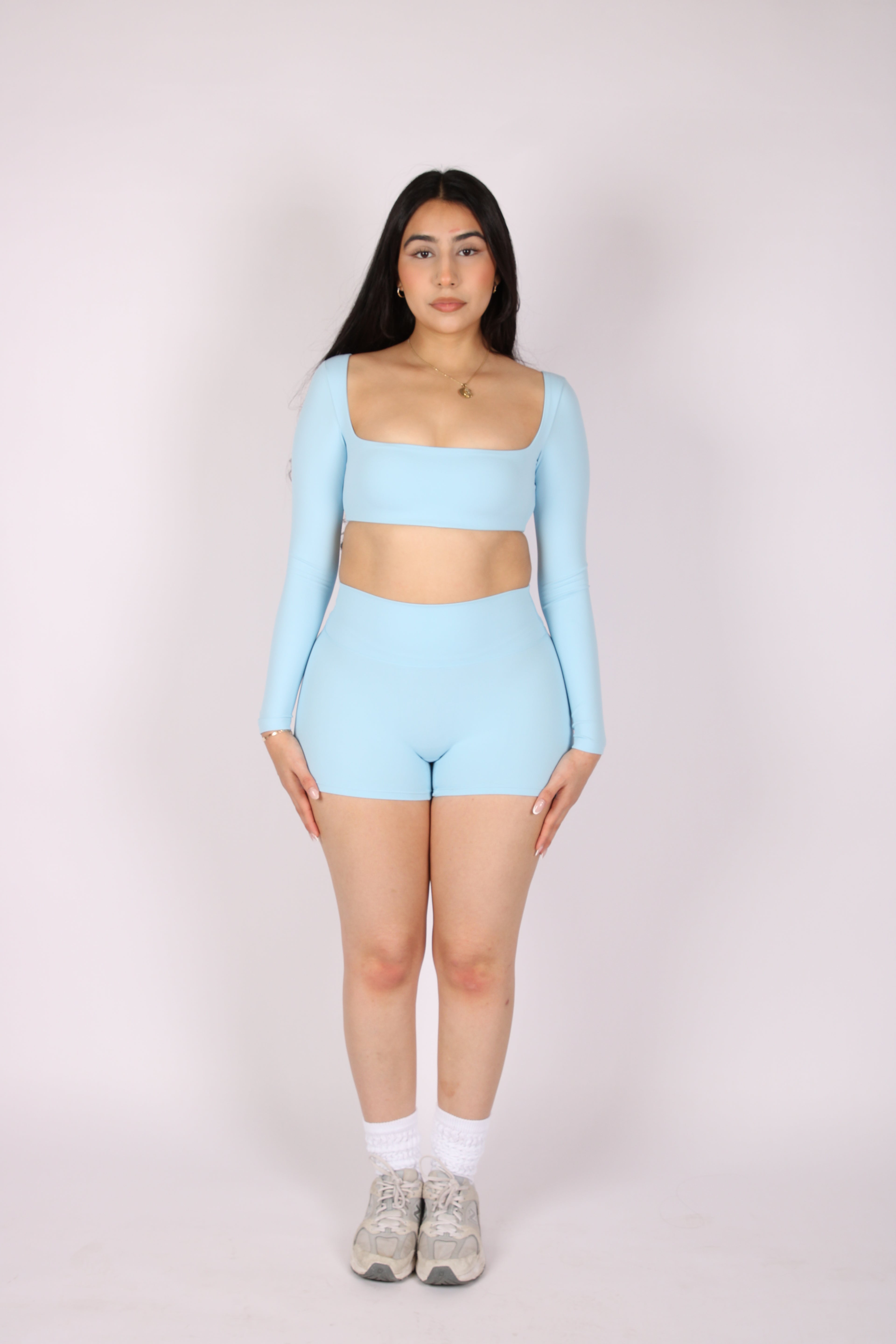 Fearless Flow 1.0 | Scrunch Shorts (Baby Blue)